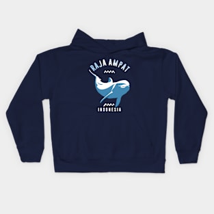 Swimming with Dolphins at Raja Ampat, Indonesia - Scuba Diving Kids Hoodie